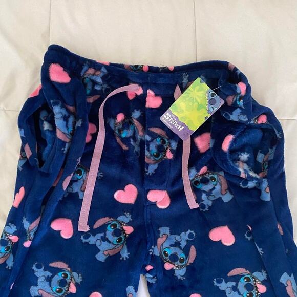 Disney Lilo & Stitch blue and pink pijamas pants sleepwear - size L - Picture 4 of 6
